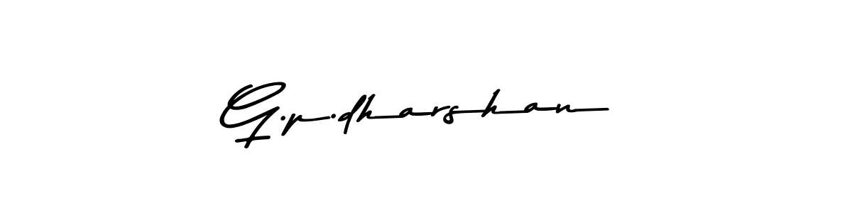 Also You can easily find your signature by using the search form. We will create G.p.dharshan name handwritten signature images for you free of cost using Asem Kandis PERSONAL USE sign style. G.p.dharshan signature style 9 images and pictures png