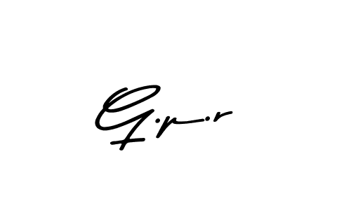 G.p.r stylish signature style. Best Handwritten Sign (Asem Kandis PERSONAL USE) for my name. Handwritten Signature Collection Ideas for my name G.p.r. G.p.r signature style 9 images and pictures png