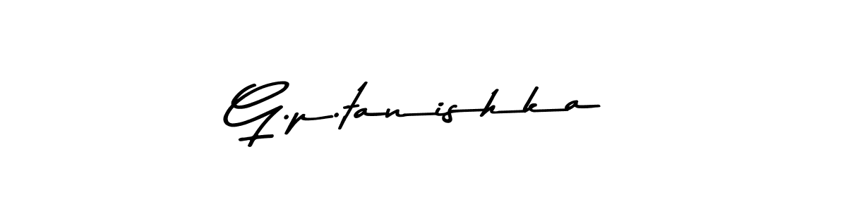 Use a signature maker to create a handwritten signature online. With this signature software, you can design (Asem Kandis PERSONAL USE) your own signature for name G.p.tanishka. G.p.tanishka signature style 9 images and pictures png