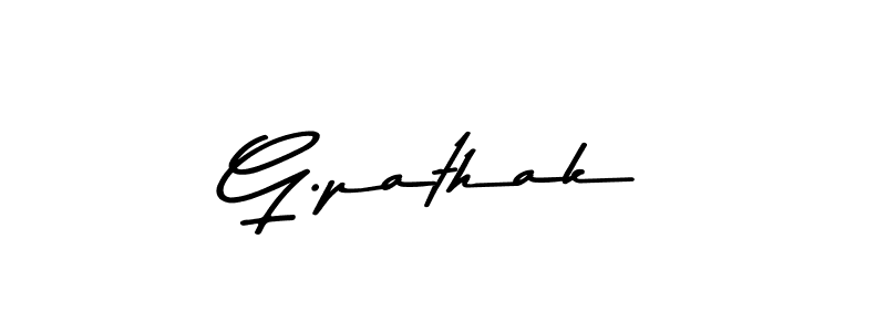 Design your own signature with our free online signature maker. With this signature software, you can create a handwritten (Asem Kandis PERSONAL USE) signature for name G.pathak. G.pathak signature style 9 images and pictures png