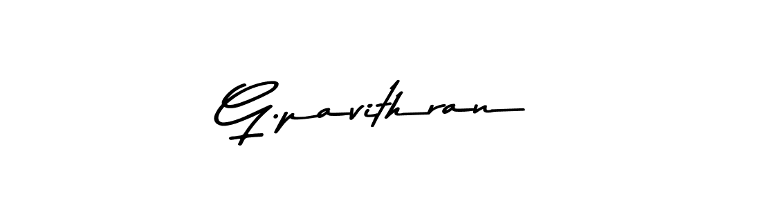 Design your own signature with our free online signature maker. With this signature software, you can create a handwritten (Asem Kandis PERSONAL USE) signature for name G.pavithran. G.pavithran signature style 9 images and pictures png