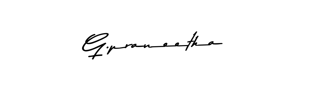 Design your own signature with our free online signature maker. With this signature software, you can create a handwritten (Asem Kandis PERSONAL USE) signature for name G.praneetha. G.praneetha signature style 9 images and pictures png