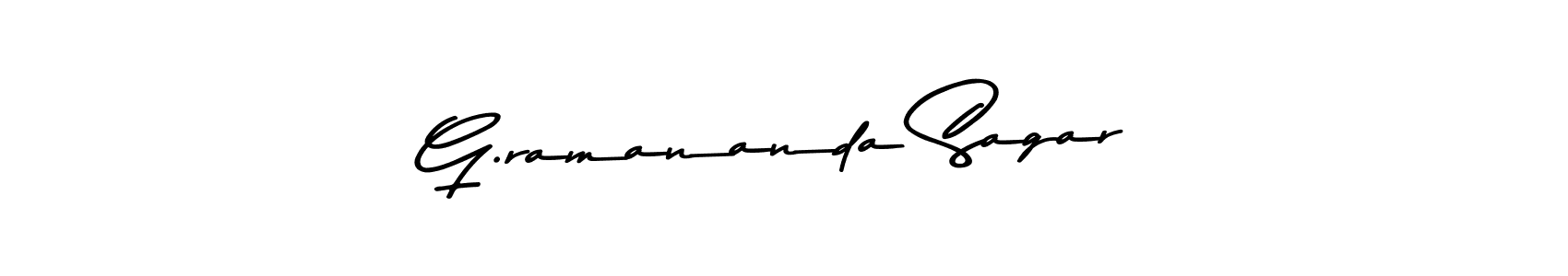 Create a beautiful signature design for name G.ramananda Sagar. With this signature (Asem Kandis PERSONAL USE) fonts, you can make a handwritten signature for free. G.ramananda Sagar signature style 9 images and pictures png