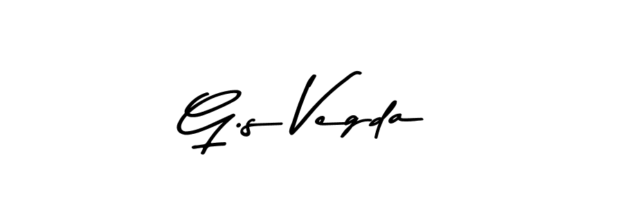 Create a beautiful signature design for name G.s Vegda. With this signature (Asem Kandis PERSONAL USE) fonts, you can make a handwritten signature for free. G.s Vegda signature style 9 images and pictures png