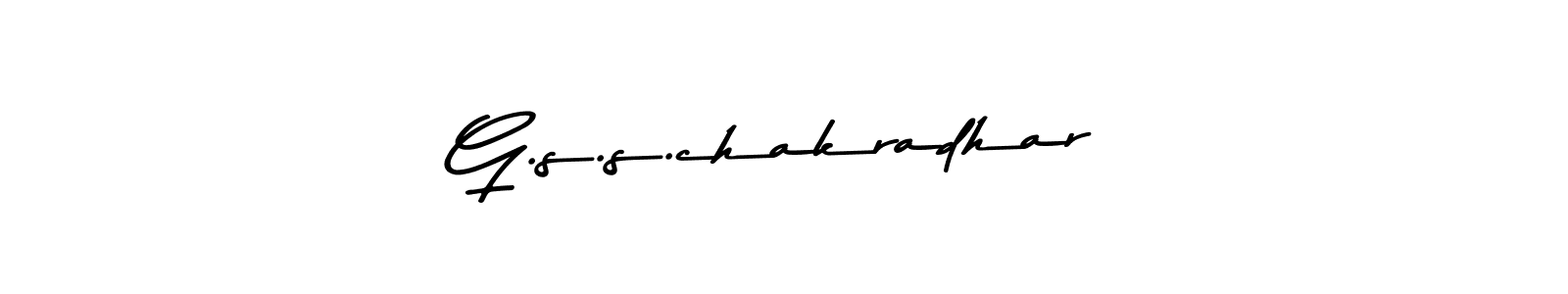 How to make G.s.s.chakradhar name signature. Use Asem Kandis PERSONAL USE style for creating short signs online. This is the latest handwritten sign. G.s.s.chakradhar signature style 9 images and pictures png