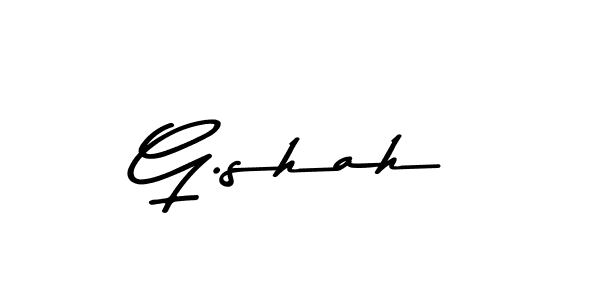 How to make G.shah name signature. Use Asem Kandis PERSONAL USE style for creating short signs online. This is the latest handwritten sign. G.shah signature style 9 images and pictures png