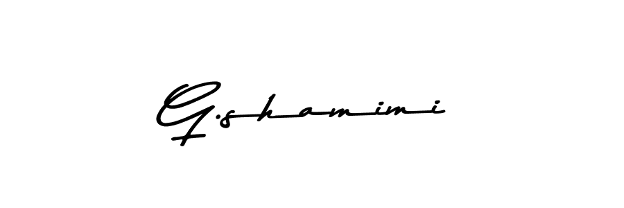 The best way (Asem Kandis PERSONAL USE) to make a short signature is to pick only two or three words in your name. The name G.shamimi include a total of six letters. For converting this name. G.shamimi signature style 9 images and pictures png