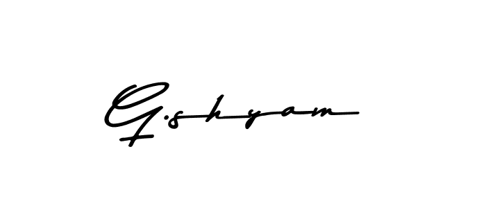 How to make G.shyam name signature. Use Asem Kandis PERSONAL USE style for creating short signs online. This is the latest handwritten sign. G.shyam signature style 9 images and pictures png