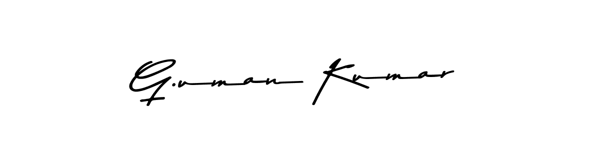 Use a signature maker to create a handwritten signature online. With this signature software, you can design (Asem Kandis PERSONAL USE) your own signature for name G.uman Kumar. G.uman Kumar signature style 9 images and pictures png