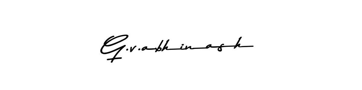 Asem Kandis PERSONAL USE is a professional signature style that is perfect for those who want to add a touch of class to their signature. It is also a great choice for those who want to make their signature more unique. Get G.v.abhinash name to fancy signature for free. G.v.abhinash signature style 9 images and pictures png