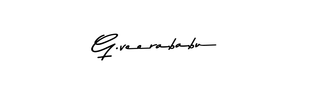 Use a signature maker to create a handwritten signature online. With this signature software, you can design (Asem Kandis PERSONAL USE) your own signature for name G.veerababu. G.veerababu signature style 9 images and pictures png