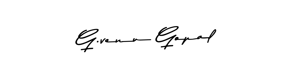 The best way (Asem Kandis PERSONAL USE) to make a short signature is to pick only two or three words in your name. The name G.venu Gopal include a total of six letters. For converting this name. G.venu Gopal signature style 9 images and pictures png
