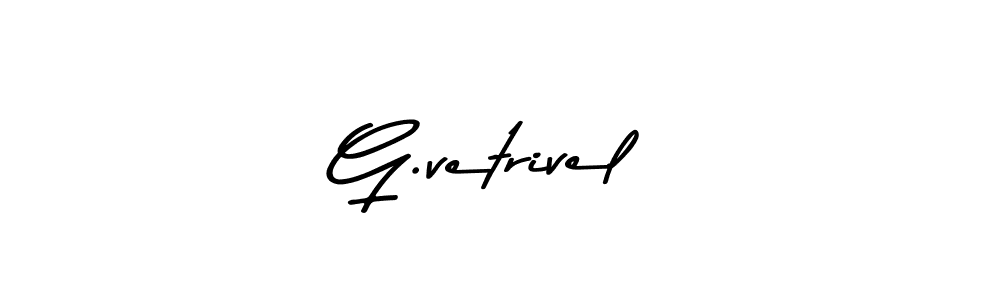 How to make G.vetrivel name signature. Use Asem Kandis PERSONAL USE style for creating short signs online. This is the latest handwritten sign. G.vetrivel signature style 9 images and pictures png