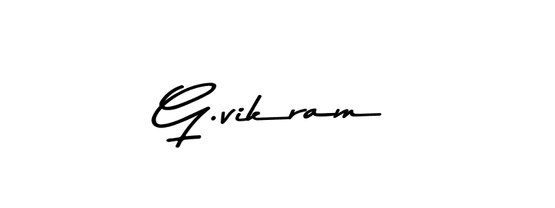 Design your own signature with our free online signature maker. With this signature software, you can create a handwritten (Asem Kandis PERSONAL USE) signature for name G.vikram. G.vikram signature style 9 images and pictures png