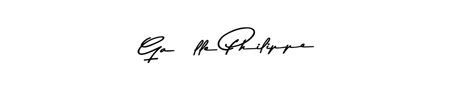 Create a beautiful signature design for name GaËlle Philippe. With this signature (Asem Kandis PERSONAL USE) fonts, you can make a handwritten signature for free. GaËlle Philippe signature style 9 images and pictures png