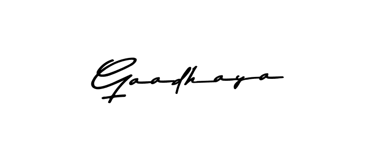 Make a beautiful signature design for name Gaadhaya. With this signature (Asem Kandis PERSONAL USE) style, you can create a handwritten signature for free. Gaadhaya signature style 9 images and pictures png