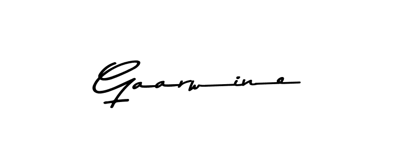 How to make Gaarwine name signature. Use Asem Kandis PERSONAL USE style for creating short signs online. This is the latest handwritten sign. Gaarwine signature style 9 images and pictures png