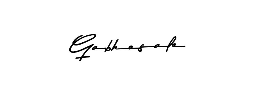 Design your own signature with our free online signature maker. With this signature software, you can create a handwritten (Asem Kandis PERSONAL USE) signature for name Gabhosale. Gabhosale signature style 9 images and pictures png