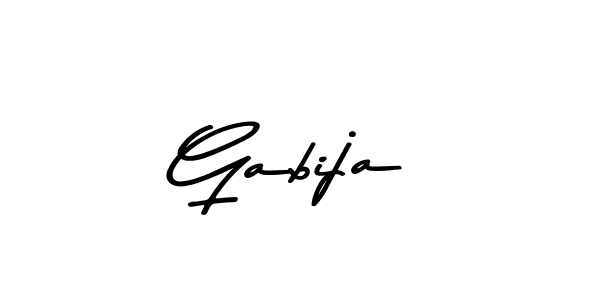 Create a beautiful signature design for name Gabija. With this signature (Asem Kandis PERSONAL USE) fonts, you can make a handwritten signature for free. Gabija signature style 9 images and pictures png