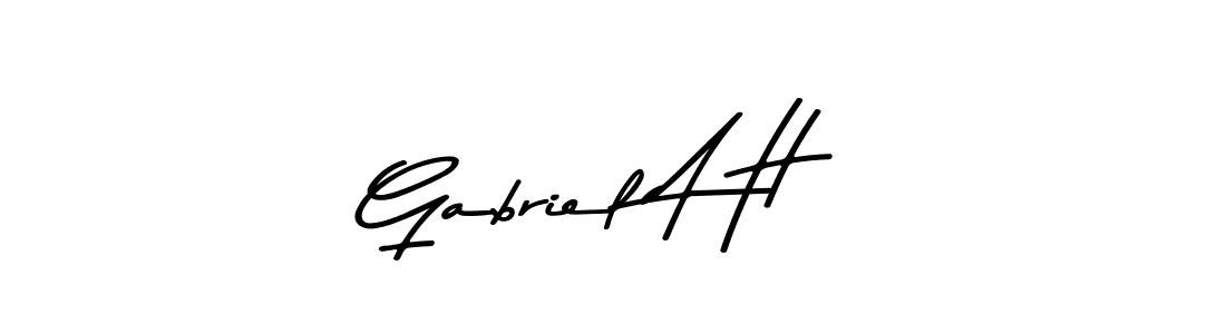 How to Draw Gabriel A H signature style? Asem Kandis PERSONAL USE is a latest design signature styles for name Gabriel A H. Gabriel A H signature style 9 images and pictures png