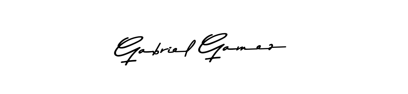 Create a beautiful signature design for name Gabriel Gamez. With this signature (Asem Kandis PERSONAL USE) fonts, you can make a handwritten signature for free. Gabriel Gamez signature style 9 images and pictures png