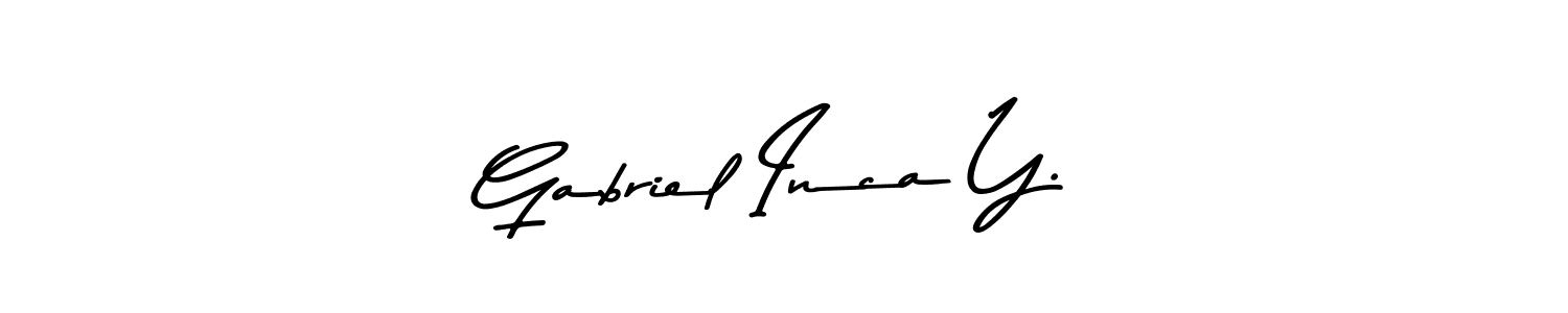 Use a signature maker to create a handwritten signature online. With this signature software, you can design (Asem Kandis PERSONAL USE) your own signature for name Gabriel Inca Y.. Gabriel Inca Y. signature style 9 images and pictures png