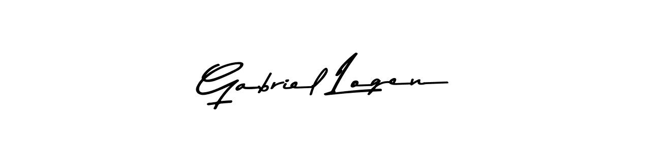 Use a signature maker to create a handwritten signature online. With this signature software, you can design (Asem Kandis PERSONAL USE) your own signature for name Gabriel Logen. Gabriel Logen signature style 9 images and pictures png