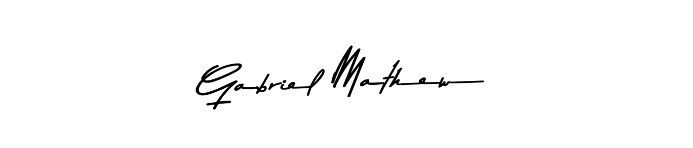 Create a beautiful signature design for name Gabriel Mathew. With this signature (Asem Kandis PERSONAL USE) fonts, you can make a handwritten signature for free. Gabriel Mathew signature style 9 images and pictures png