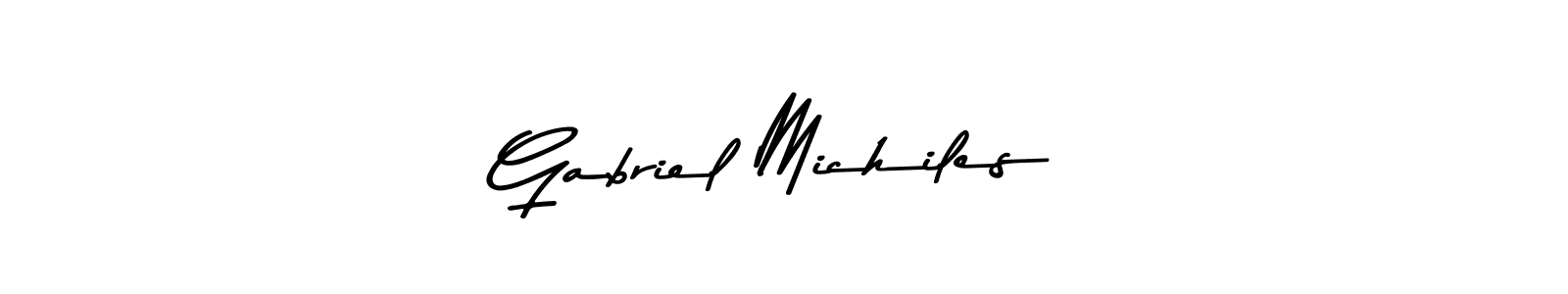 Asem Kandis PERSONAL USE is a professional signature style that is perfect for those who want to add a touch of class to their signature. It is also a great choice for those who want to make their signature more unique. Get Gabriel Michiles name to fancy signature for free. Gabriel Michiles signature style 9 images and pictures png