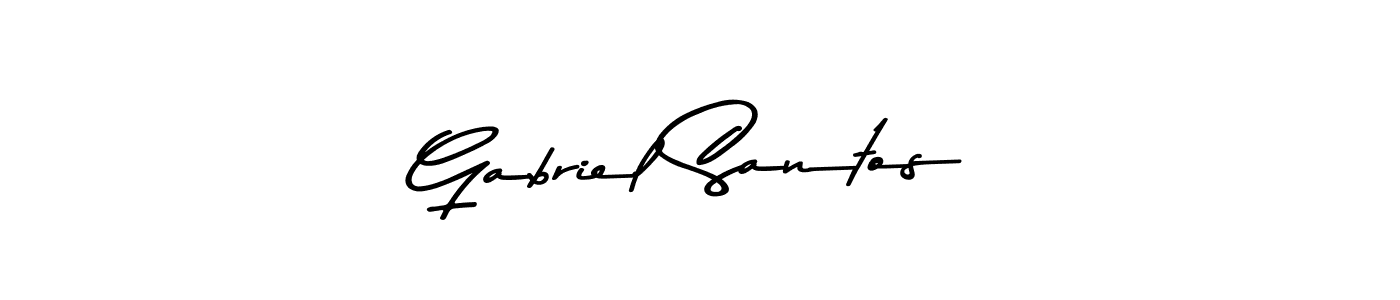 How to make Gabriel Santos name signature. Use Asem Kandis PERSONAL USE style for creating short signs online. This is the latest handwritten sign. Gabriel Santos signature style 9 images and pictures png