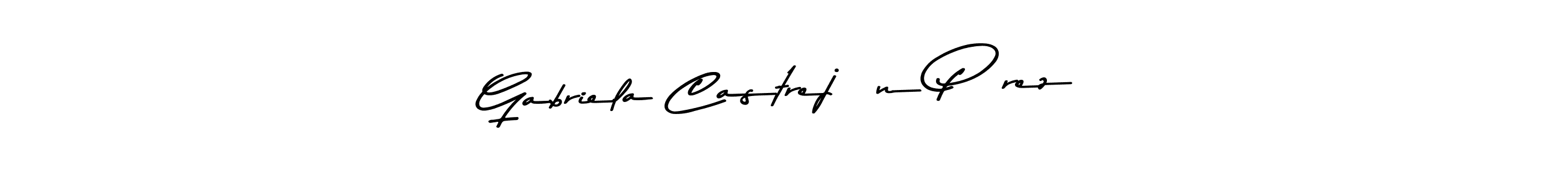 Create a beautiful signature design for name Gabriela Castrejón Pérez. With this signature (Asem Kandis PERSONAL USE) fonts, you can make a handwritten signature for free. Gabriela Castrejón Pérez signature style 9 images and pictures png