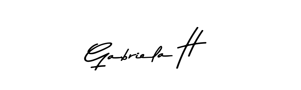 Make a beautiful signature design for name Gabriela H. Use this online signature maker to create a handwritten signature for free. Gabriela H signature style 9 images and pictures png