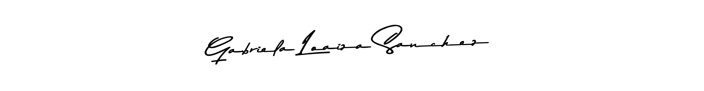 Create a beautiful signature design for name Gabriela Loaiza Sanchez. With this signature (Asem Kandis PERSONAL USE) fonts, you can make a handwritten signature for free. Gabriela Loaiza Sanchez signature style 9 images and pictures png