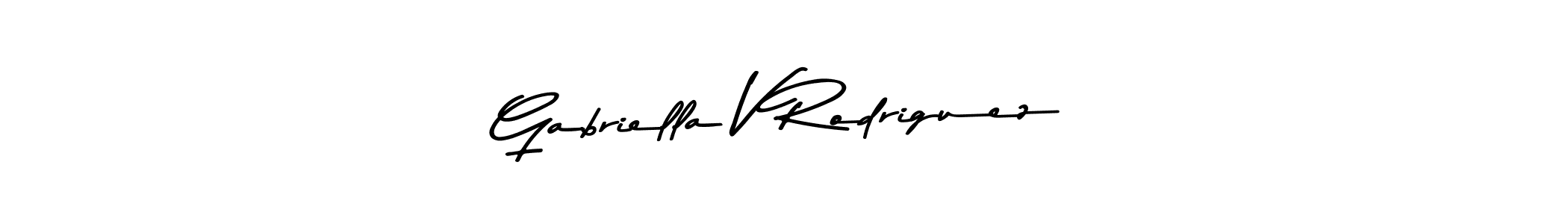 Make a beautiful signature design for name Gabriella V Rodriguez. With this signature (Asem Kandis PERSONAL USE) style, you can create a handwritten signature for free. Gabriella V Rodriguez signature style 9 images and pictures png