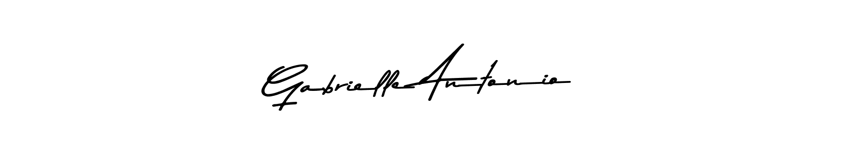 if you are searching for the best signature style for your name Gabrielle Antonio. so please give up your signature search. here we have designed multiple signature styles  using Asem Kandis PERSONAL USE. Gabrielle Antonio signature style 9 images and pictures png