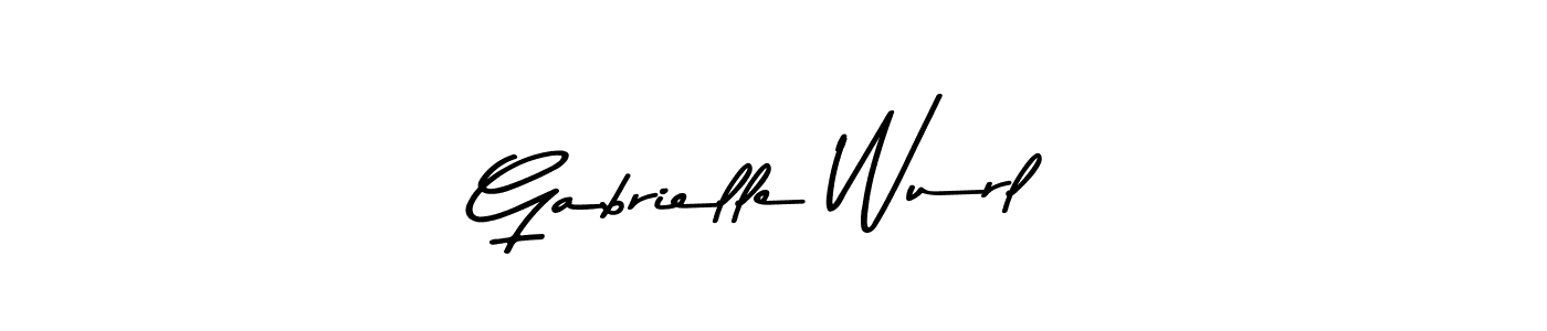 Make a beautiful signature design for name Gabrielle Wurl. With this signature (Asem Kandis PERSONAL USE) style, you can create a handwritten signature for free. Gabrielle Wurl signature style 9 images and pictures png