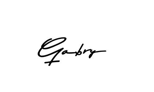 How to make Gabry name signature. Use Asem Kandis PERSONAL USE style for creating short signs online. This is the latest handwritten sign. Gabry signature style 9 images and pictures png