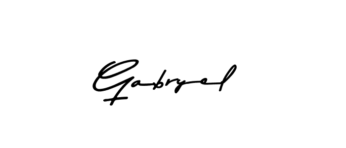 Make a beautiful signature design for name Gabryel. With this signature (Asem Kandis PERSONAL USE) style, you can create a handwritten signature for free. Gabryel signature style 9 images and pictures png
