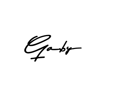 Create a beautiful signature design for name Gaby. With this signature (Asem Kandis PERSONAL USE) fonts, you can make a handwritten signature for free. Gaby signature style 9 images and pictures png