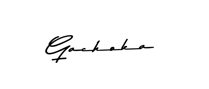 Design your own signature with our free online signature maker. With this signature software, you can create a handwritten (Asem Kandis PERSONAL USE) signature for name Gachoka. Gachoka signature style 9 images and pictures png