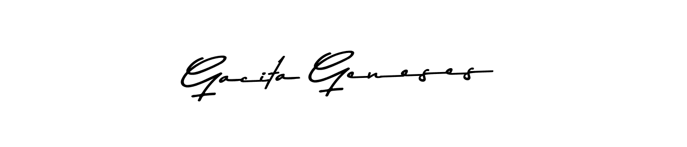 Design your own signature with our free online signature maker. With this signature software, you can create a handwritten (Asem Kandis PERSONAL USE) signature for name Gacita Geneses. Gacita Geneses signature style 9 images and pictures png