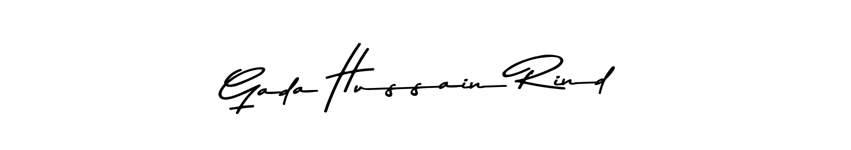 Make a beautiful signature design for name Gada Hussain Rind. Use this online signature maker to create a handwritten signature for free. Gada Hussain Rind signature style 9 images and pictures png