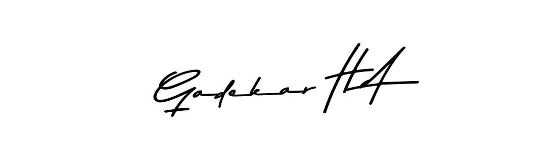 This is the best signature style for the Gadekar H A name. Also you like these signature font (Asem Kandis PERSONAL USE). Mix name signature. Gadekar H A signature style 9 images and pictures png