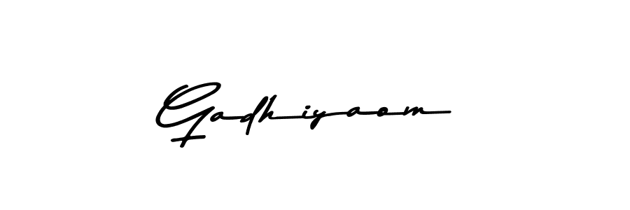 How to make Gadhiyaom name signature. Use Asem Kandis PERSONAL USE style for creating short signs online. This is the latest handwritten sign. Gadhiyaom signature style 9 images and pictures png