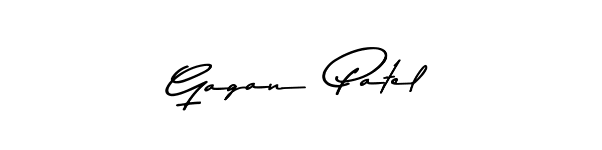 Create a beautiful signature design for name Gagan  Patel. With this signature (Asem Kandis PERSONAL USE) fonts, you can make a handwritten signature for free. Gagan  Patel signature style 9 images and pictures png