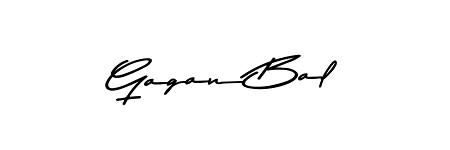 Design your own signature with our free online signature maker. With this signature software, you can create a handwritten (Asem Kandis PERSONAL USE) signature for name Gagan Bal. Gagan Bal signature style 9 images and pictures png