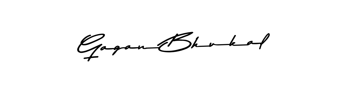 How to make Gagan Bhukal name signature. Use Asem Kandis PERSONAL USE style for creating short signs online. This is the latest handwritten sign. Gagan Bhukal signature style 9 images and pictures png