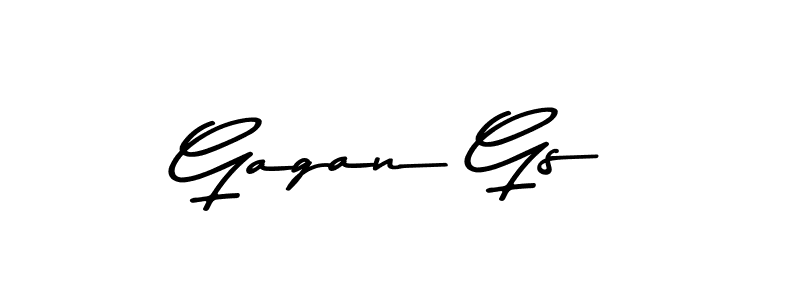 Create a beautiful signature design for name Gagan Gs. With this signature (Asem Kandis PERSONAL USE) fonts, you can make a handwritten signature for free. Gagan Gs signature style 9 images and pictures png