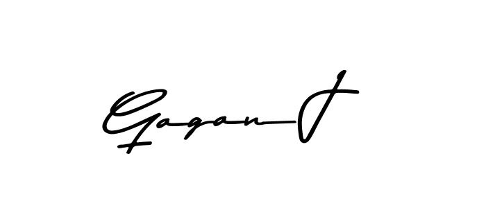 How to Draw Gagan J signature style? Asem Kandis PERSONAL USE is a latest design signature styles for name Gagan J. Gagan J signature style 9 images and pictures png