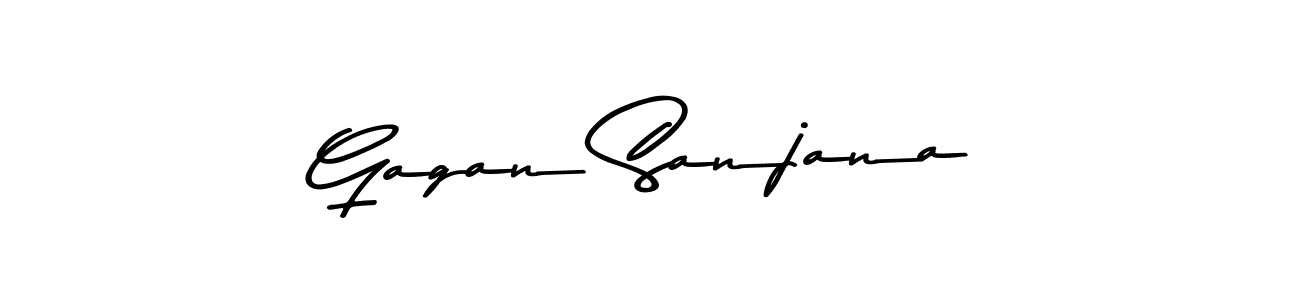 Design your own signature with our free online signature maker. With this signature software, you can create a handwritten (Asem Kandis PERSONAL USE) signature for name Gagan Sanjana. Gagan Sanjana signature style 9 images and pictures png